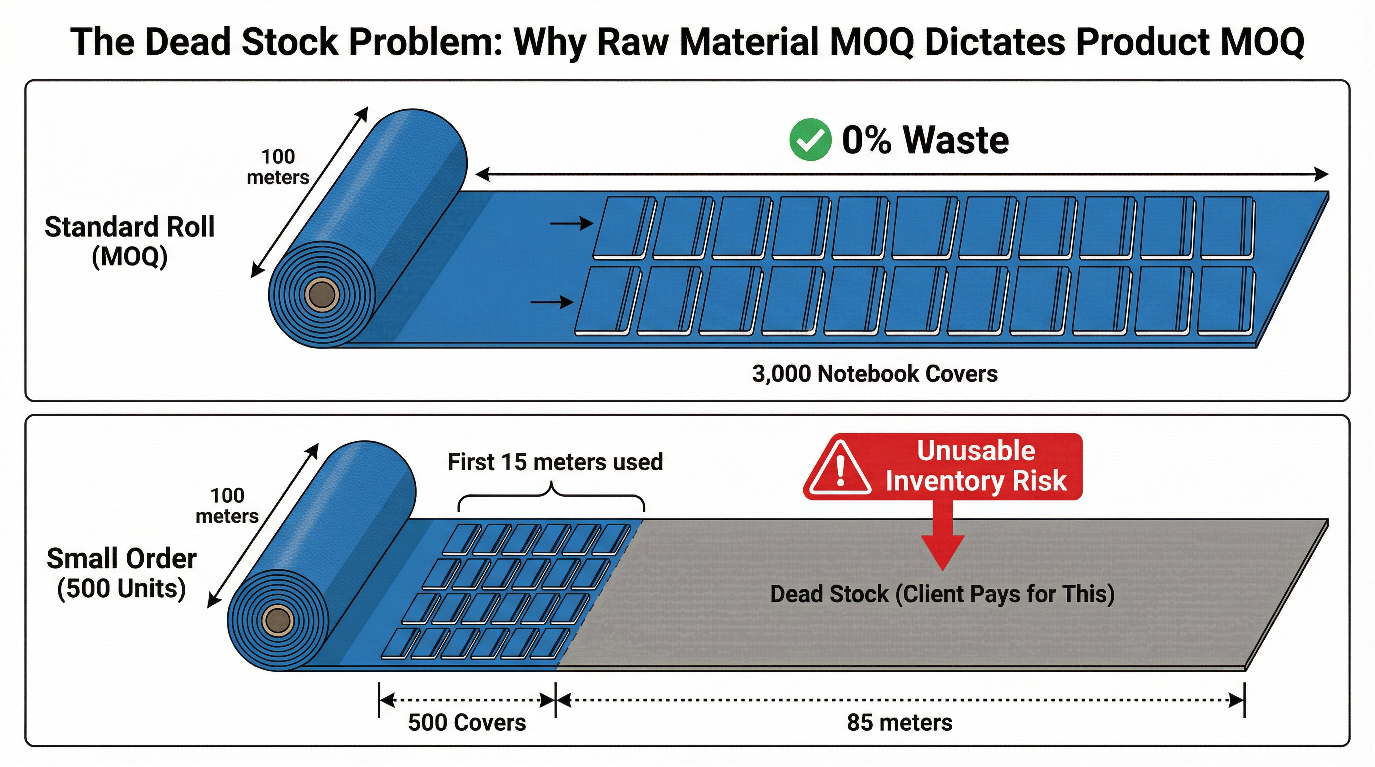 The 'Whole Roll' Rule: Why Material MOQ Dictates Your Order Size